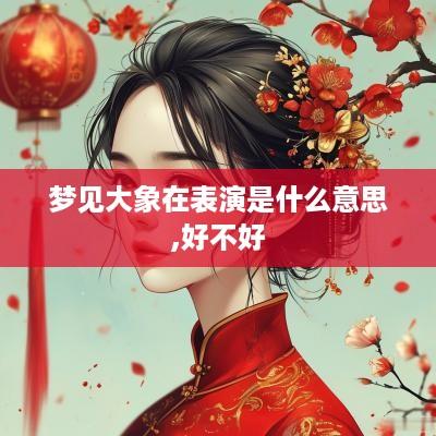 梦见大象在表演是什么意思,好不好