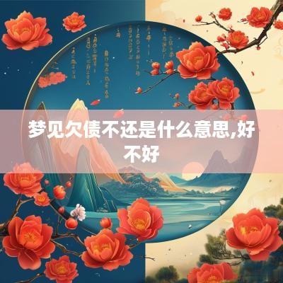 梦见欠债不还是什么意思,好不好