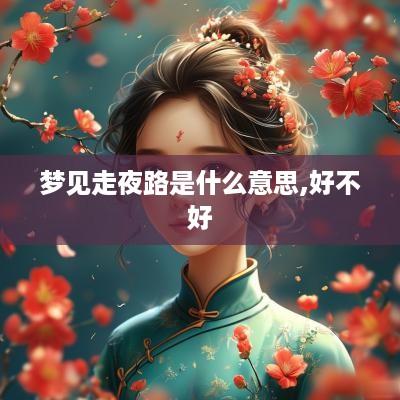 梦见走夜路是什么意思,好不好
