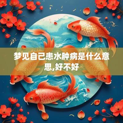 梦见自己患水肿病是什么意思,好不好