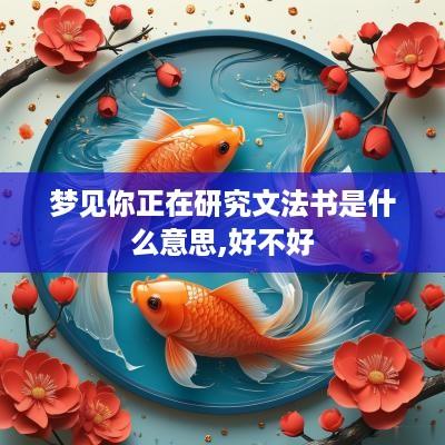 梦见你正在研究文法书是什么意思,好不好