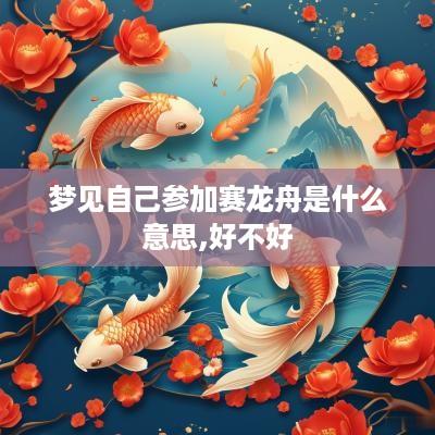 梦见自己参加赛龙舟是什么意思,好不好