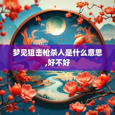梦见狙击枪杀人是什么意思,好不好