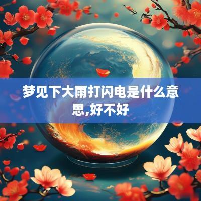 梦见下大雨打闪电是什么意思,好不好