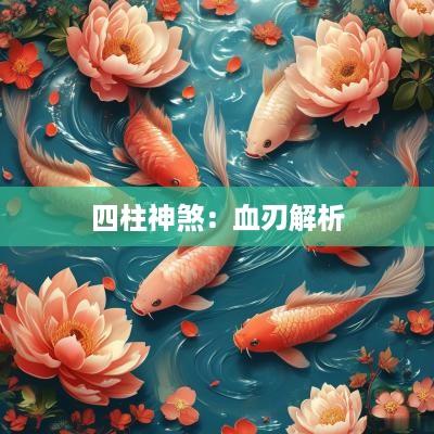 四柱神煞：血刃解析