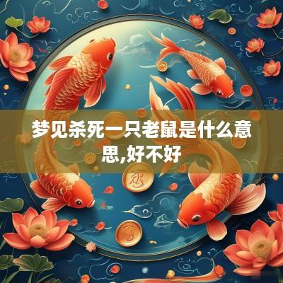梦见杀死一只老鼠是什么意思,好不好
