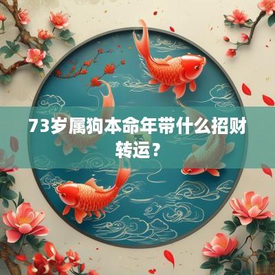 73岁属狗本命年带什么招财转运？