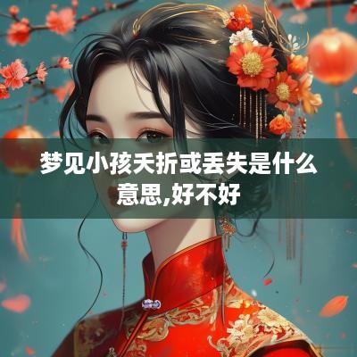 梦见小孩夭折或丢失是什么意思,好不好