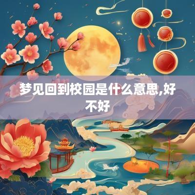 梦见回到校园是什么意思,好不好