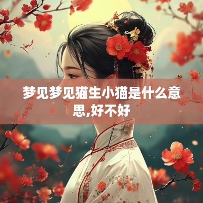 梦见梦见猫生小猫是什么意思,好不好