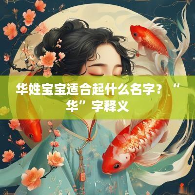 华姓宝宝适合起什么名字？“华”字释义