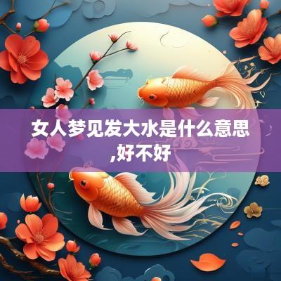 女人梦见发大水是什么意思,好不好