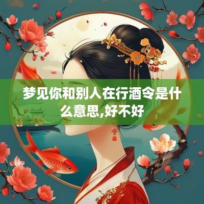 梦见你和别人在行酒令是什么意思,好不好