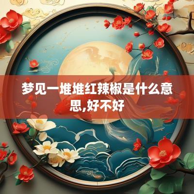 梦见一堆堆红辣椒是什么意思,好不好