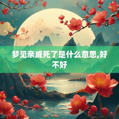 梦见亲戚死了是什么意思,好不好