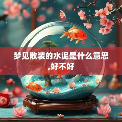 梦见散装的水泥是什么意思,好不好