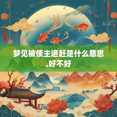 梦见被债主追赶是什么意思,好不好