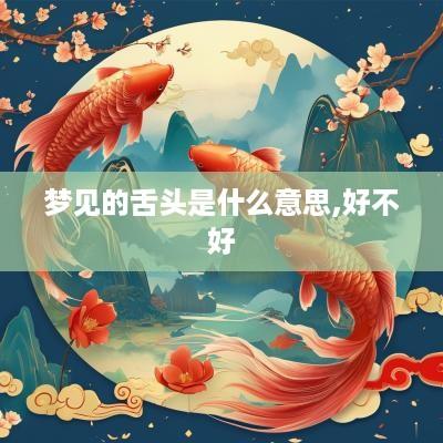 梦见的舌头是什么意思,好不好