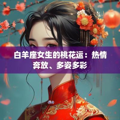 白羊座女生的桃花运：热情奔放、多姿多彩