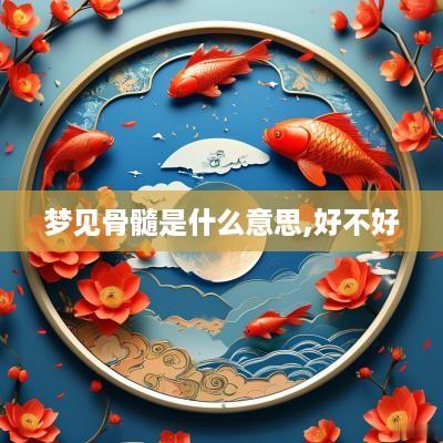 梦见骨髓是什么意思,好不好