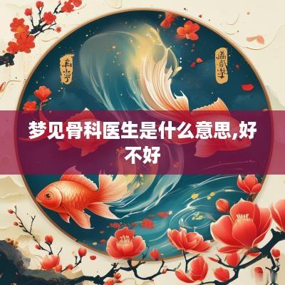 梦见骨科医生是什么意思,好不好