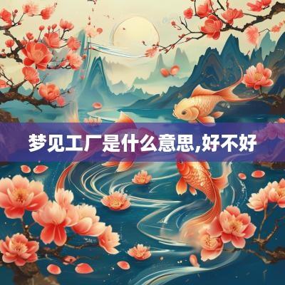 梦见工厂是什么意思,好不好