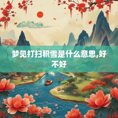 梦见打扫积雪是什么意思,好不好