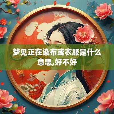 梦见正在染布或衣服是什么意思,好不好