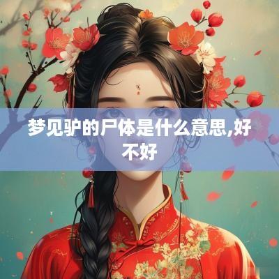 梦见驴的尸体是什么意思,好不好