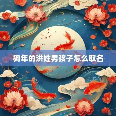 狗年的洪姓男孩子怎么取名