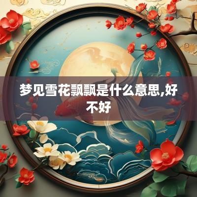 梦见雪花飘飘是什么意思,好不好