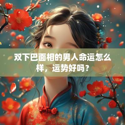 双下巴面相的男人命运怎么样，运势好吗？