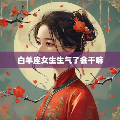 白羊座女生生气了会干嘛