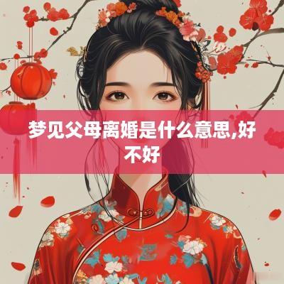 梦见父母离婚是什么意思,好不好