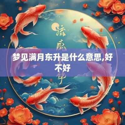 梦见满月东升是什么意思,好不好