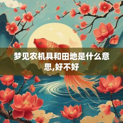 梦见农机具和田地是什么意思,好不好