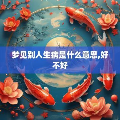 梦见别人生病是什么意思,好不好
