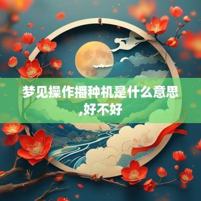 梦见操作播种机是什么意思,好不好