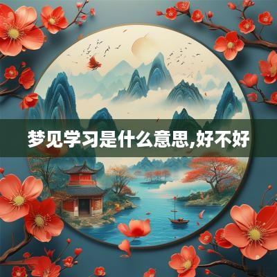 梦见学习是什么意思,好不好