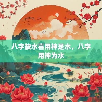 八字缺水喜用神是水，八字用神为水