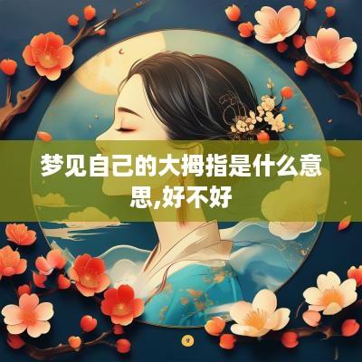梦见自己的大拇指是什么意思,好不好