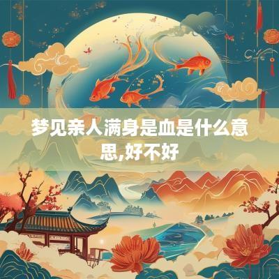 梦见亲人满身是血是什么意思,好不好