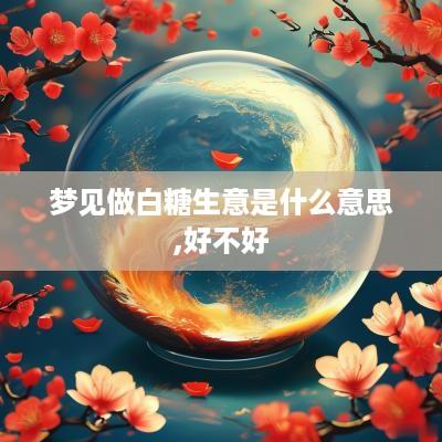 梦见做白糖生意是什么意思,好不好