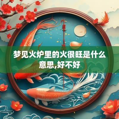 梦见火炉里的火很旺是什么意思,好不好