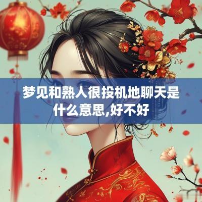 梦见和熟人很投机地聊天是什么意思,好不好