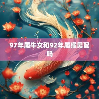 97年属牛女和92年属猴男配吗