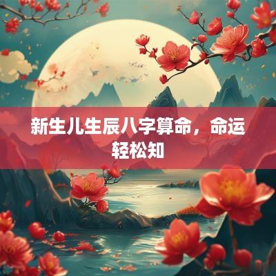 新生儿生辰八字算命，命运轻松知