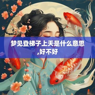 梦见登梯子上天是什么意思,好不好