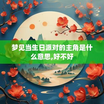 梦见当生日派对的主角是什么意思,好不好