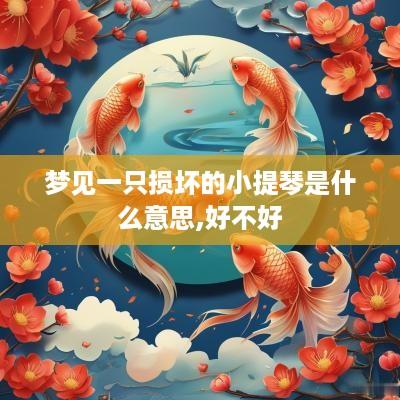 梦见一只损坏的小提琴是什么意思,好不好